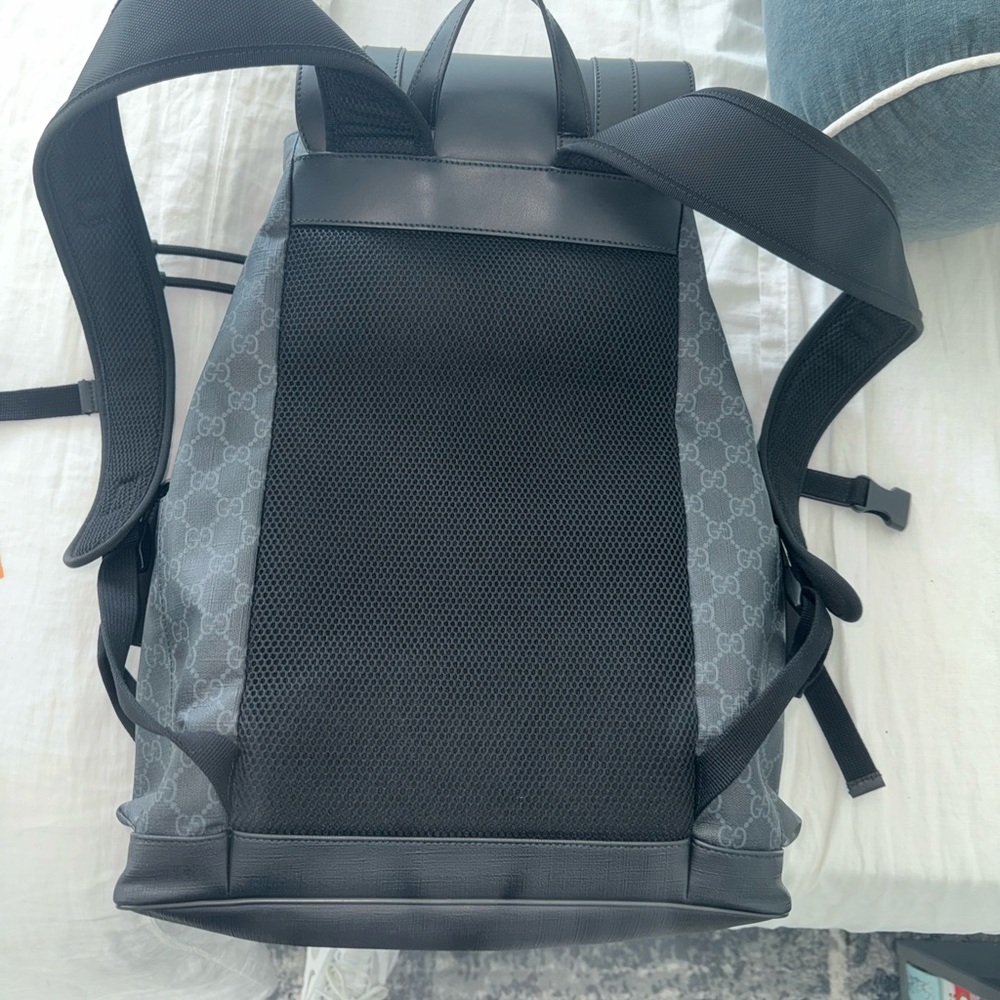 GUCCI men’s back pack. Model GG black backpack. - Picture 2 of 10